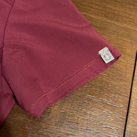 Cherokee Wine Mock Wrap Top Scrubs Size XS - Picture 6 of 10